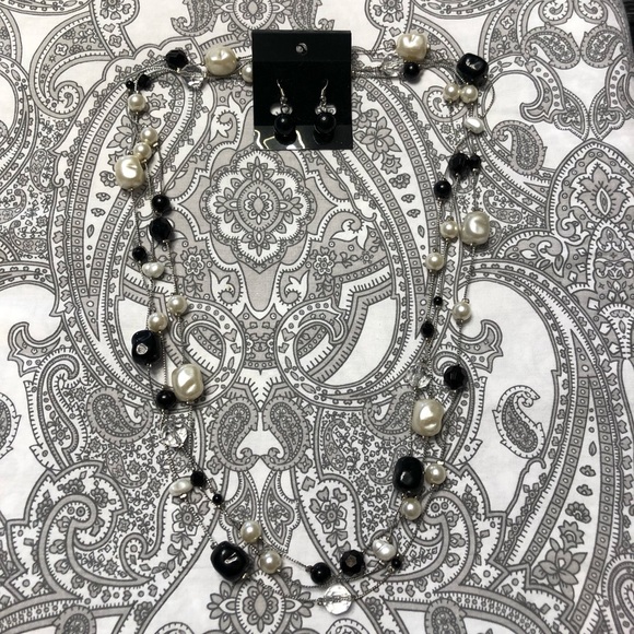 ⬇️ long beaded necklace with earrings - Picture 6 of 6